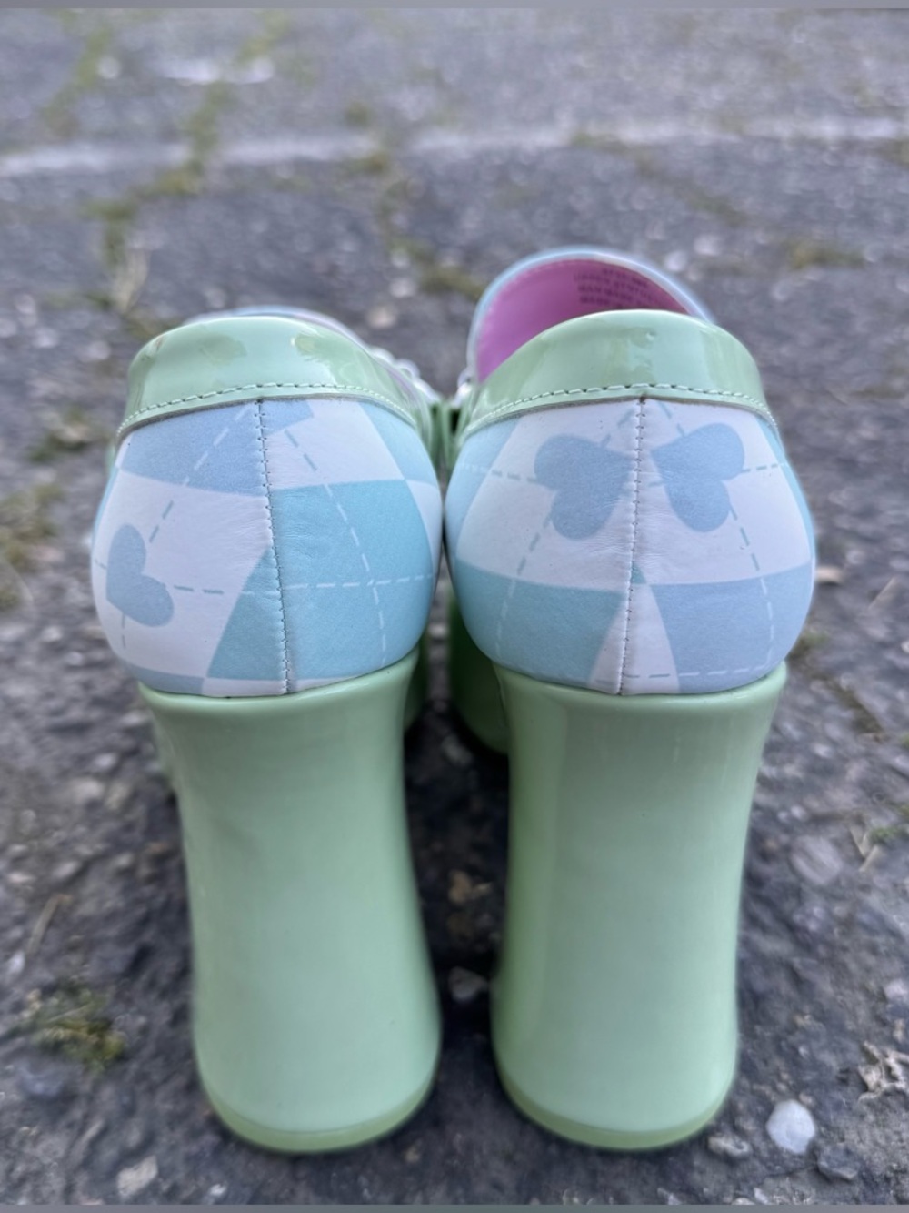 JULEP PREP SKOOL PRINCESS PLATFORM OXFORDS Sugar Thrillz Green White size 8 - Picture 5 of 13